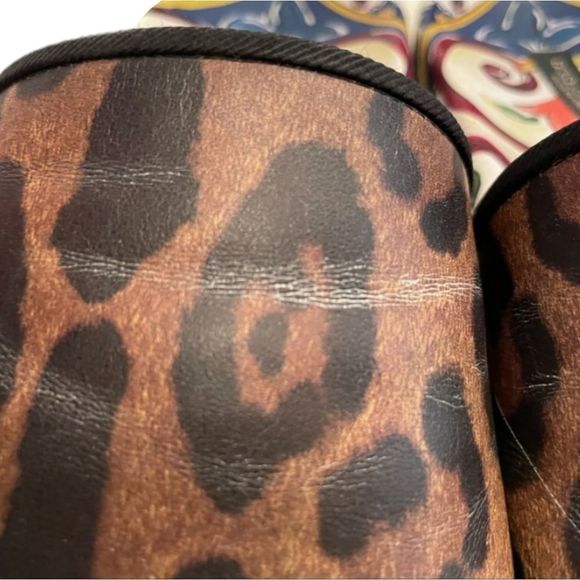 DOLCE & GABANA "Majolica Leopard" Rubber Pool Slides Size 5 - Picture 5 of 7